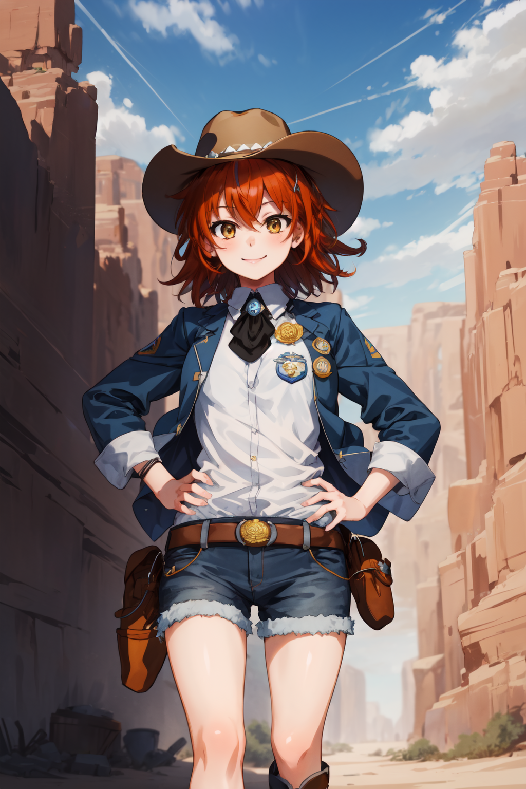 00978-4239728881-masterpiece,best quality,1girl,Fujimaru fujimaru ritsuka _(female_),gudako,cowgirl outfit,cowboy hat,cowboy boots,fringe trim,sh.png